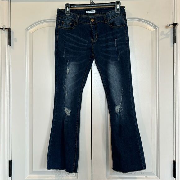Pants - Egs California Flare distressed released hem jeans